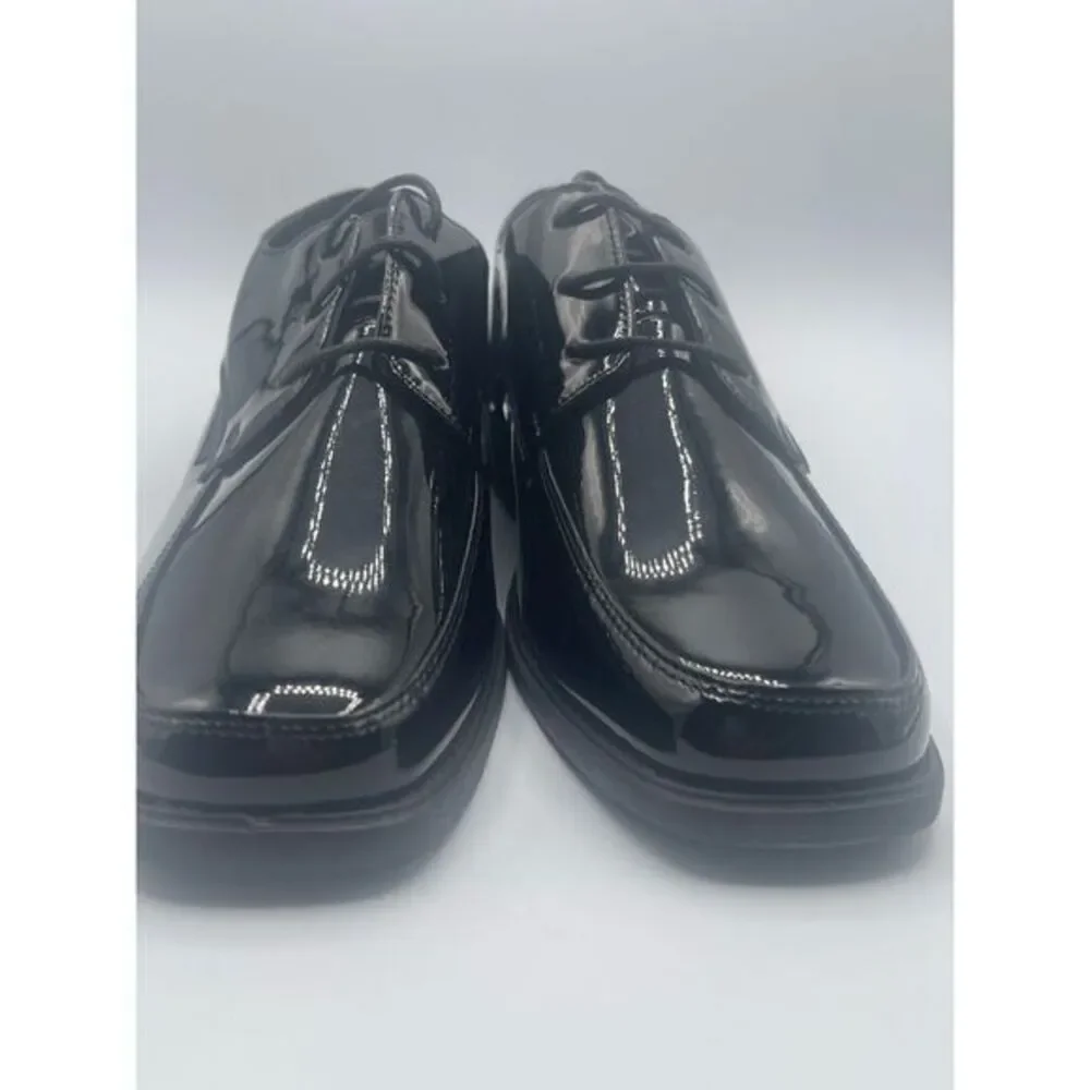 Black Lace Up Patent Dress Shoes‎ Big Kid Size 5